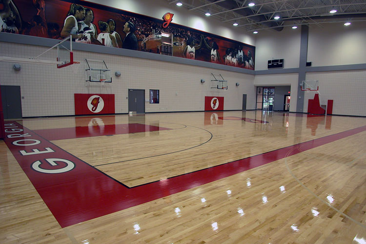 籃球館木地板_體育地板